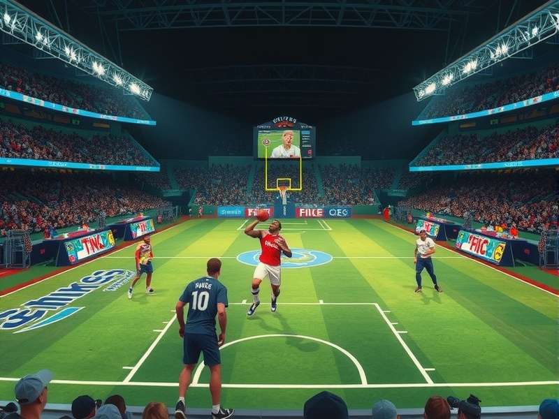 The Finals PS5 trailer screenshot showing a building collapsing mid-match