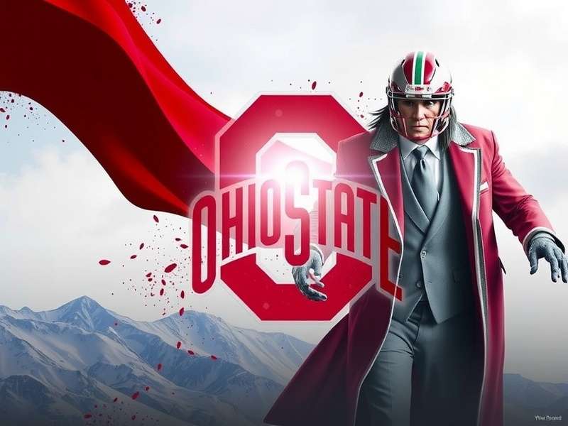 Dynamic team battle in The Finals arena showcasing Ohio State themed elements