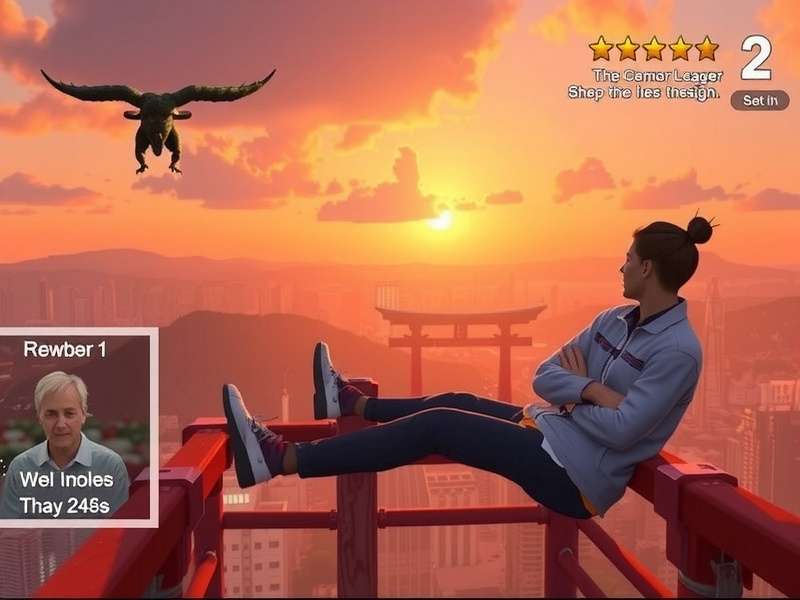 A vibrant, dynamic esports gaming setup with colorful lighting, representing competitive rhythm gaming