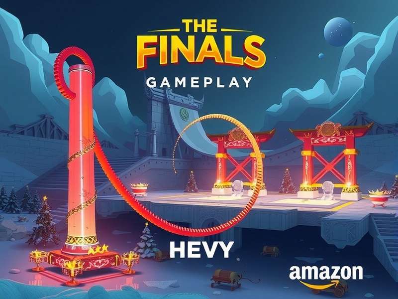 The Finals Heavy Class demonstrating weapon use and gadget deployment in a chaotic city map