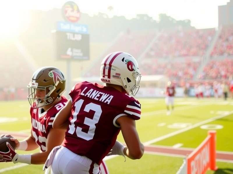 Football stadium aerial view during a game