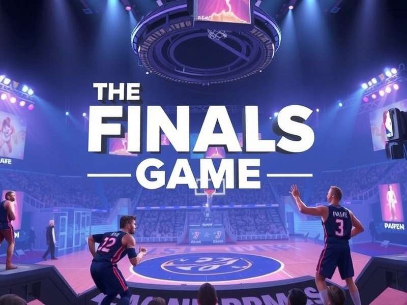 The Finals game arena with destruction effects and players in action